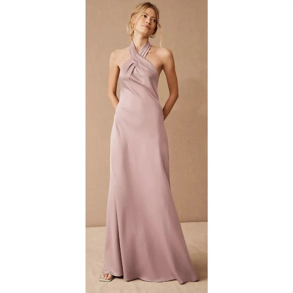 BHLDN Lavender Halter Maxi Dress